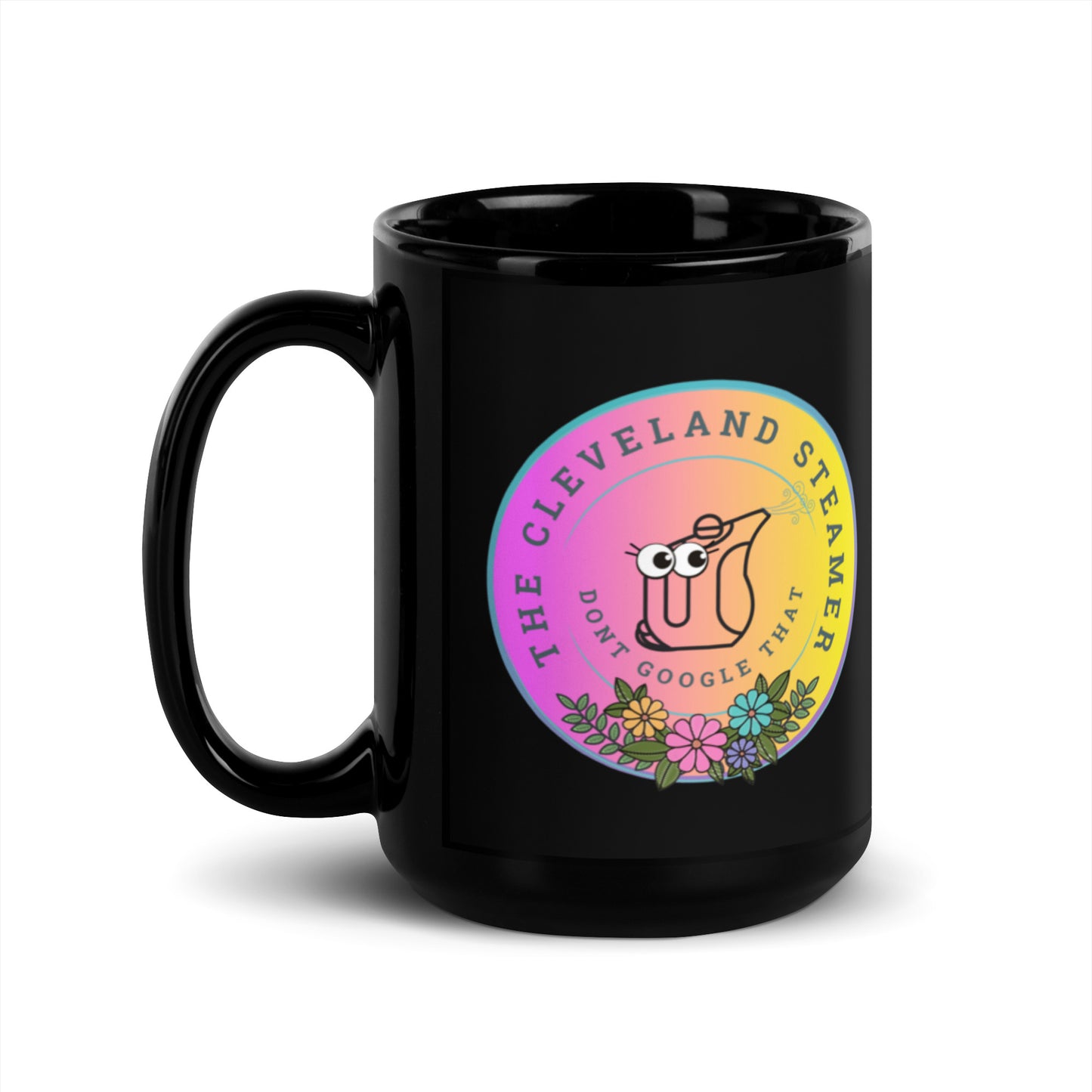 Cleveland Steamer Black Glossy Mug