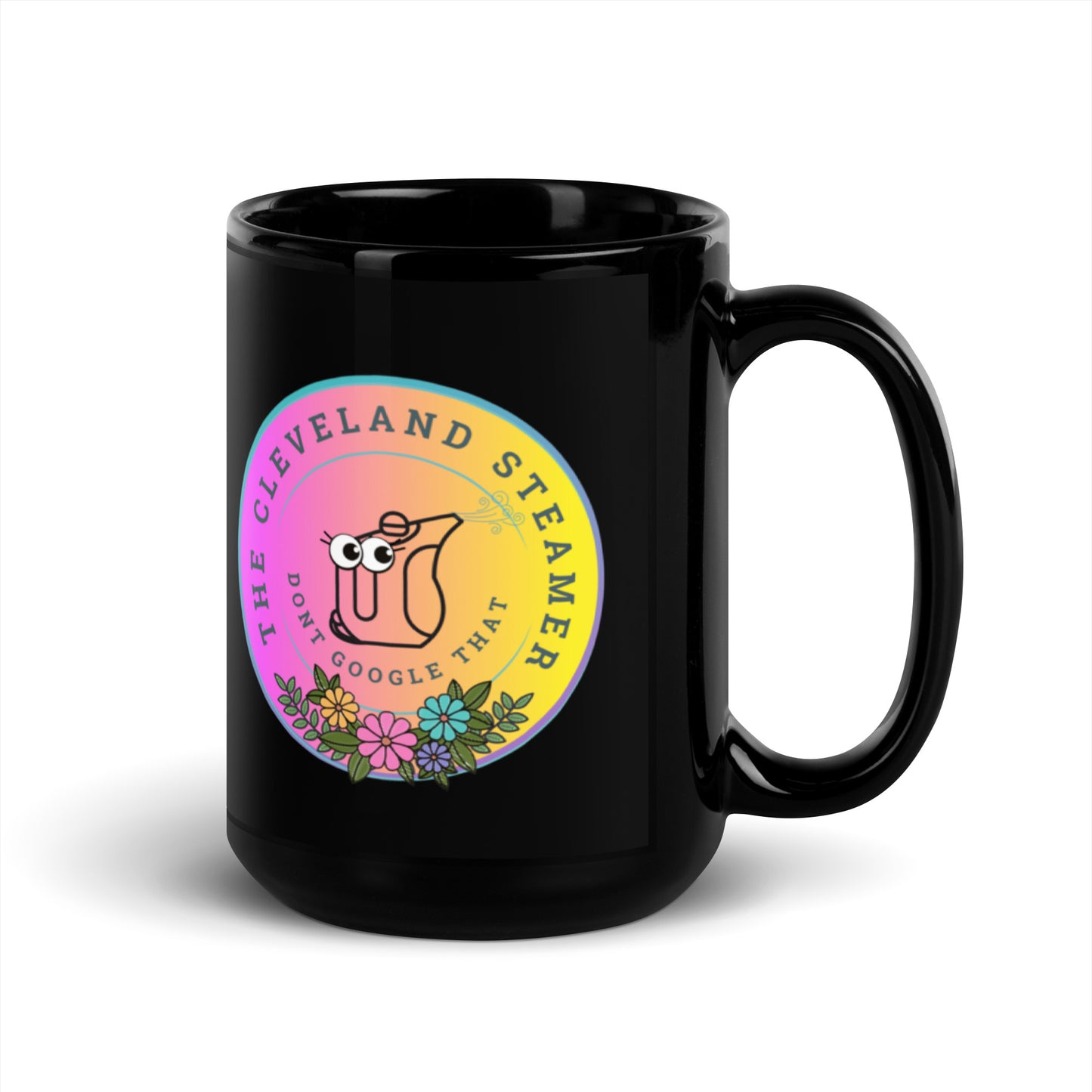 Cleveland Steamer Black Glossy Mug