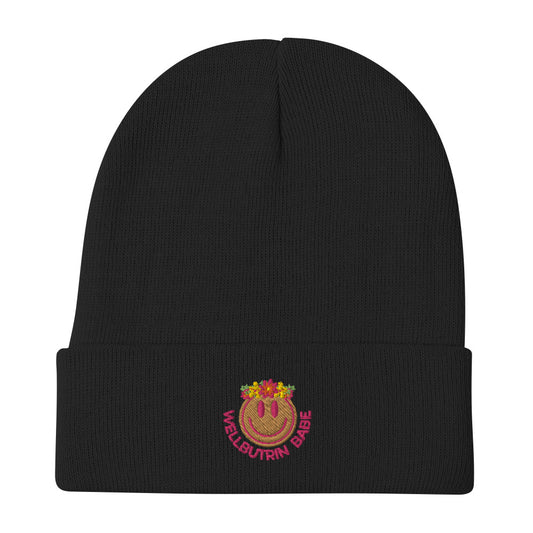 Wellbutrin Embroidered Beanie